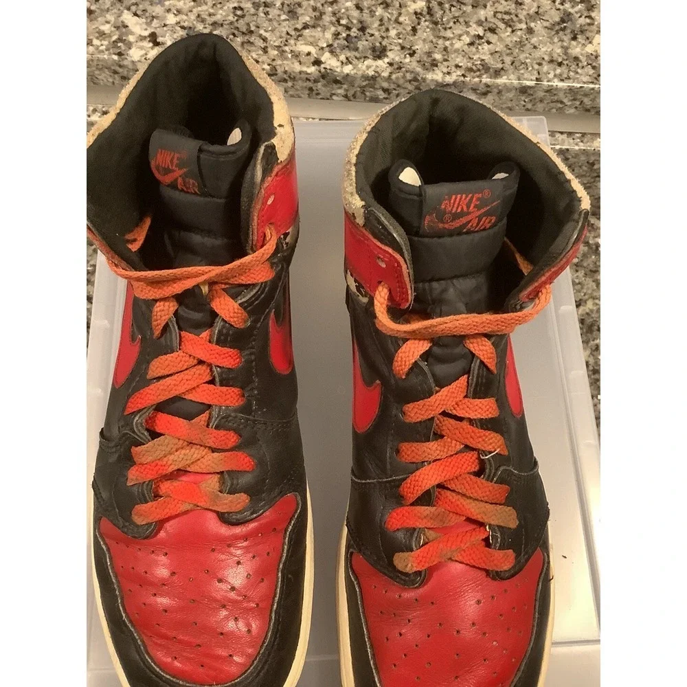1985 OG Air Jordan 1 Bred Size 10.5 Black/Red Original Vintage MJ Bulls